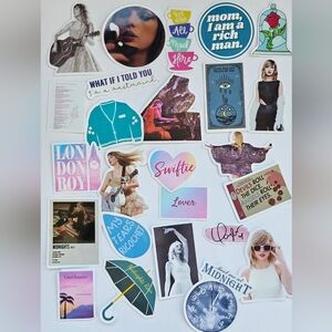 Taylor Swift stickers,  all different no repeats,  lover, Midnights, Swifties, E
